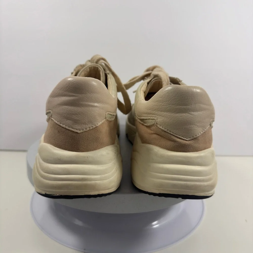 Oasis Society Chunky Sneakers Beige Suede‎ Leather Casual Retro Shoes Size 10